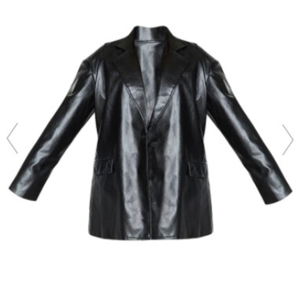 PLUS BLACK OVERSIZED BUTTON JACKET- Size 26 US / 30 UK